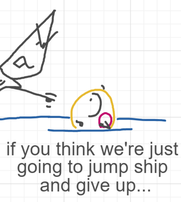 A panel from Ready Oar Knot, episode three of the Board Boards object show by Furretwalk/WalkingFurret.